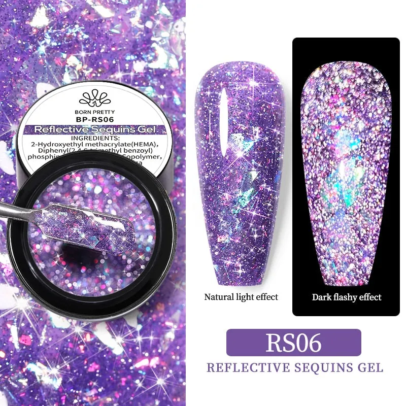 Varnish Top Coat Glitter Gel