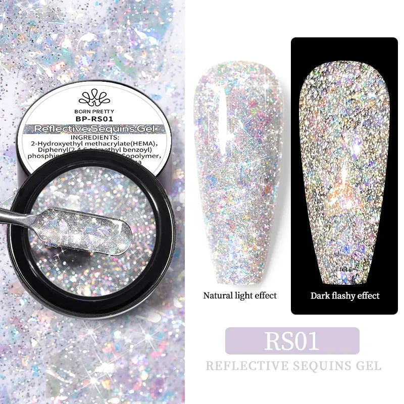 Varnish Top Coat Glitter Gel