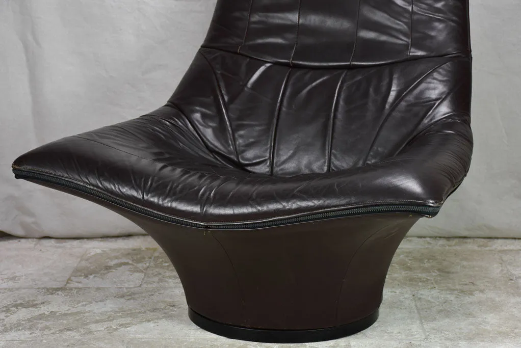 Very large vintage leather chair