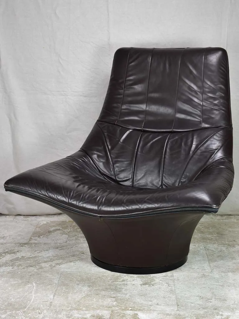 Very large vintage leather chair