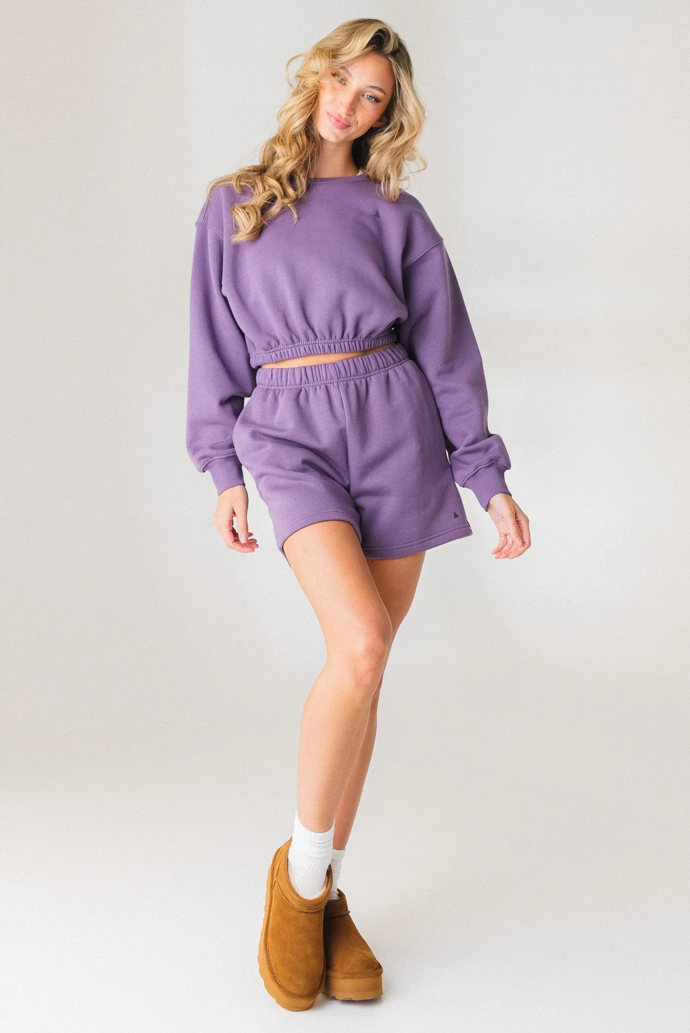 Vitality Cozy Crop Crew - Violet