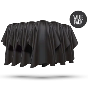 Wahl Value Pack Polyester Cutting Cape Black 6 Pack = 5   1   WP3012