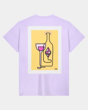 Wine  Oversized Tee  Lila