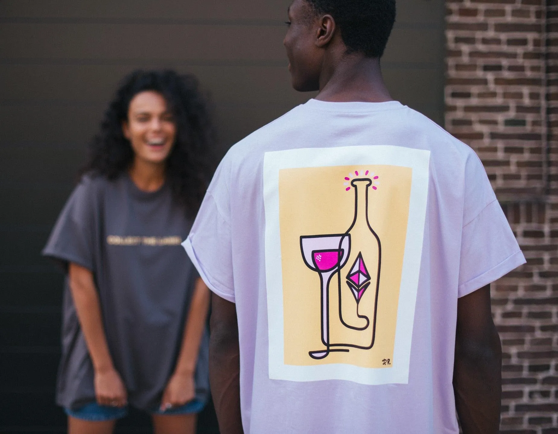 Wine  Oversized Tee  Lila