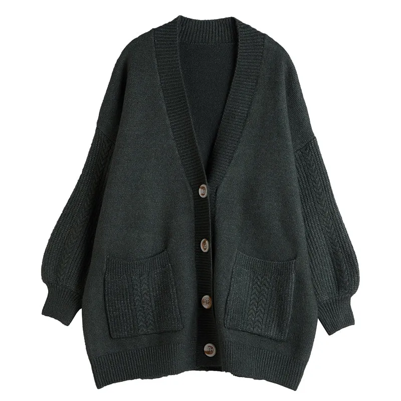 Women Casual V-Neck Sweater Coat Z9299