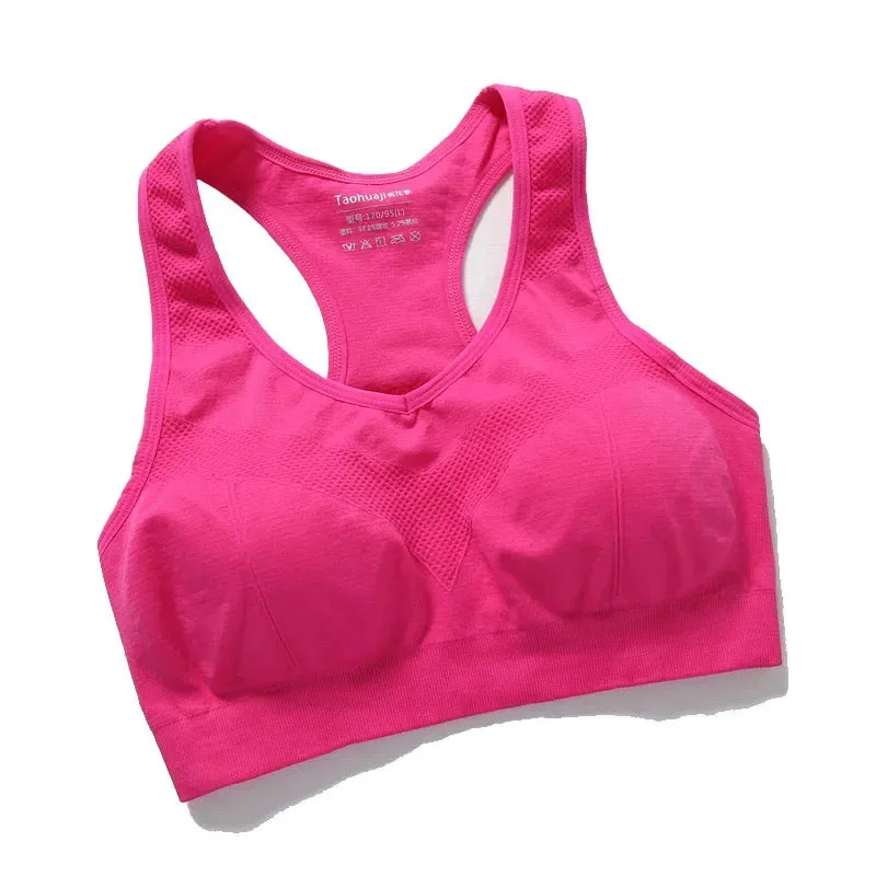 Women Sports Bra Top Push Up Fitness Bra Underwear Sport Tops Breathable Running Vest Gym Active Bras Seamless Yoga Bra