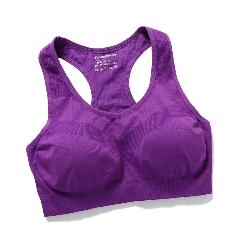 Women Sports Bra Top Push Up Fitness Bra Underwear Sport Tops Breathable Running Vest Gym Active Bras Seamless Yoga Bra