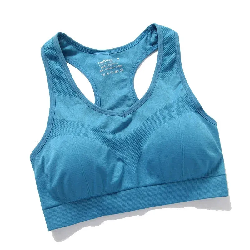 Women Sports Bra Top Push Up Fitness Bra Underwear Sport Tops Breathable Running Vest Gym Active Bras Seamless Yoga Bra