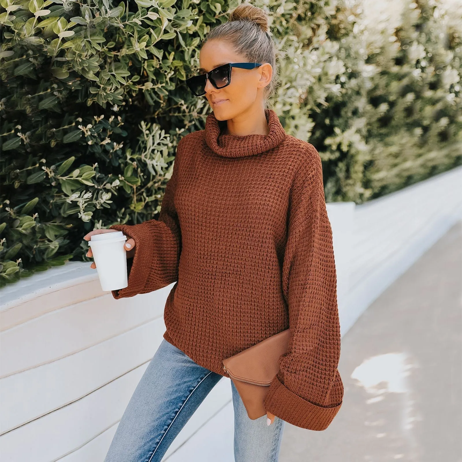 Women Turtleneck Knitting Fall Sweaters