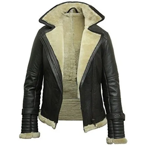 Women's Aviator Sheepskin Shearling Jacket