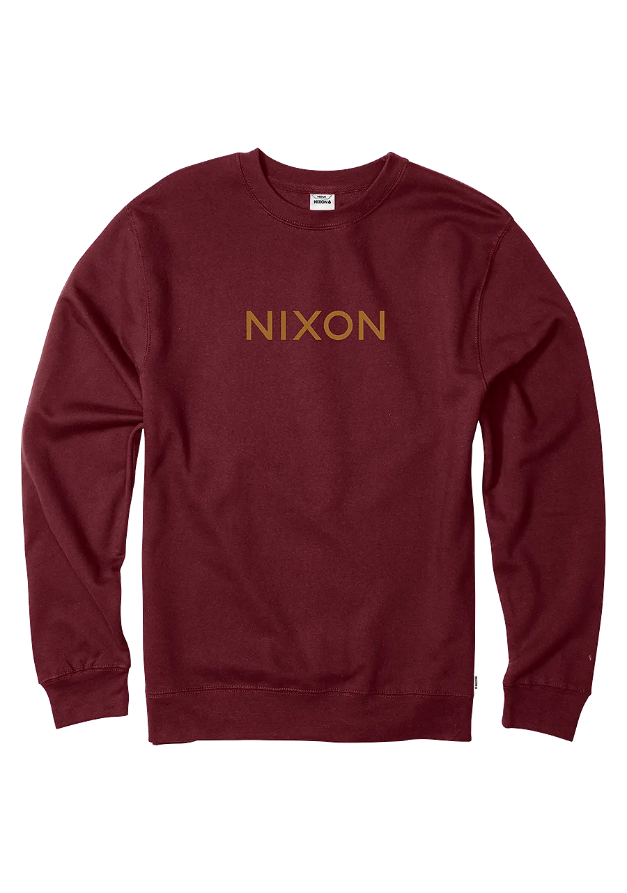 Wordmark Crew Sweatshirt - Burgundy