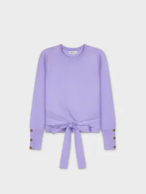 Wrap Tie Sweater-Lavender