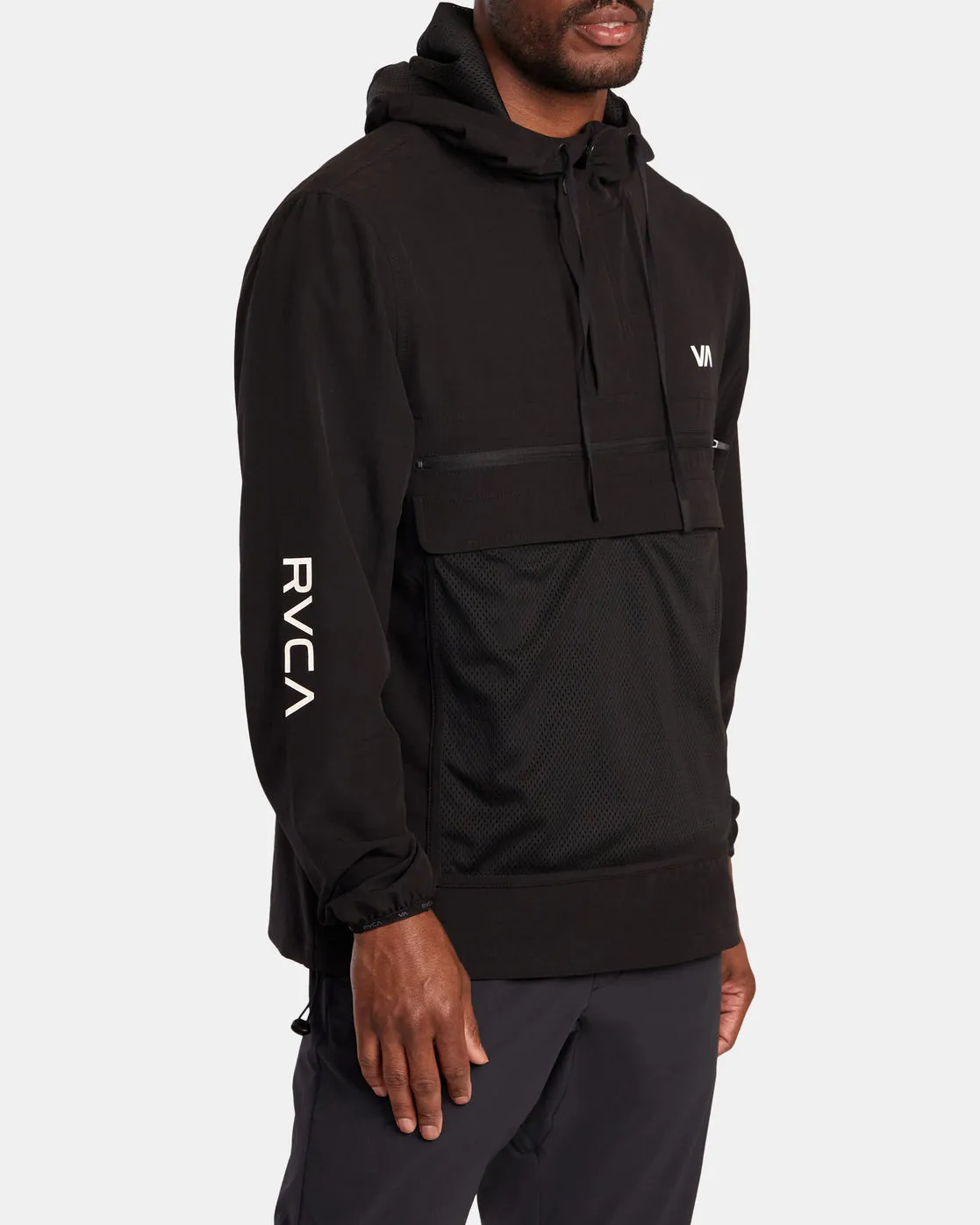 X Over Anorak Track Jacket - Black