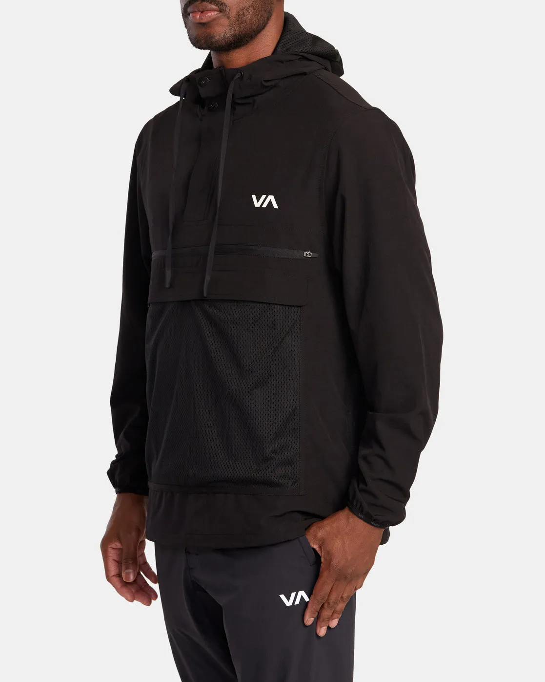 X Over Anorak Track Jacket - Black