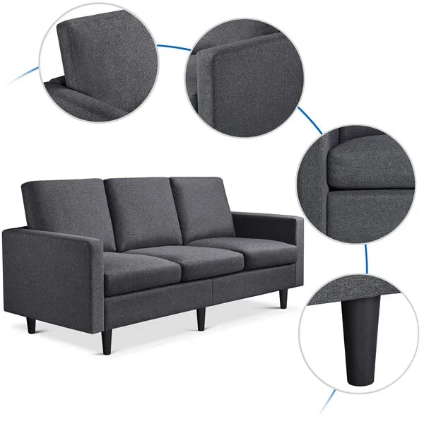 Yaheetech Contemporary 3-Seater Sofa