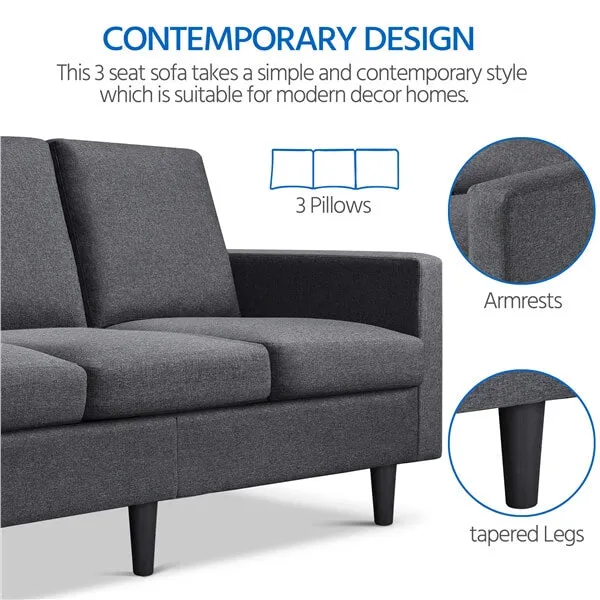 Yaheetech Contemporary 3-Seater Sofa