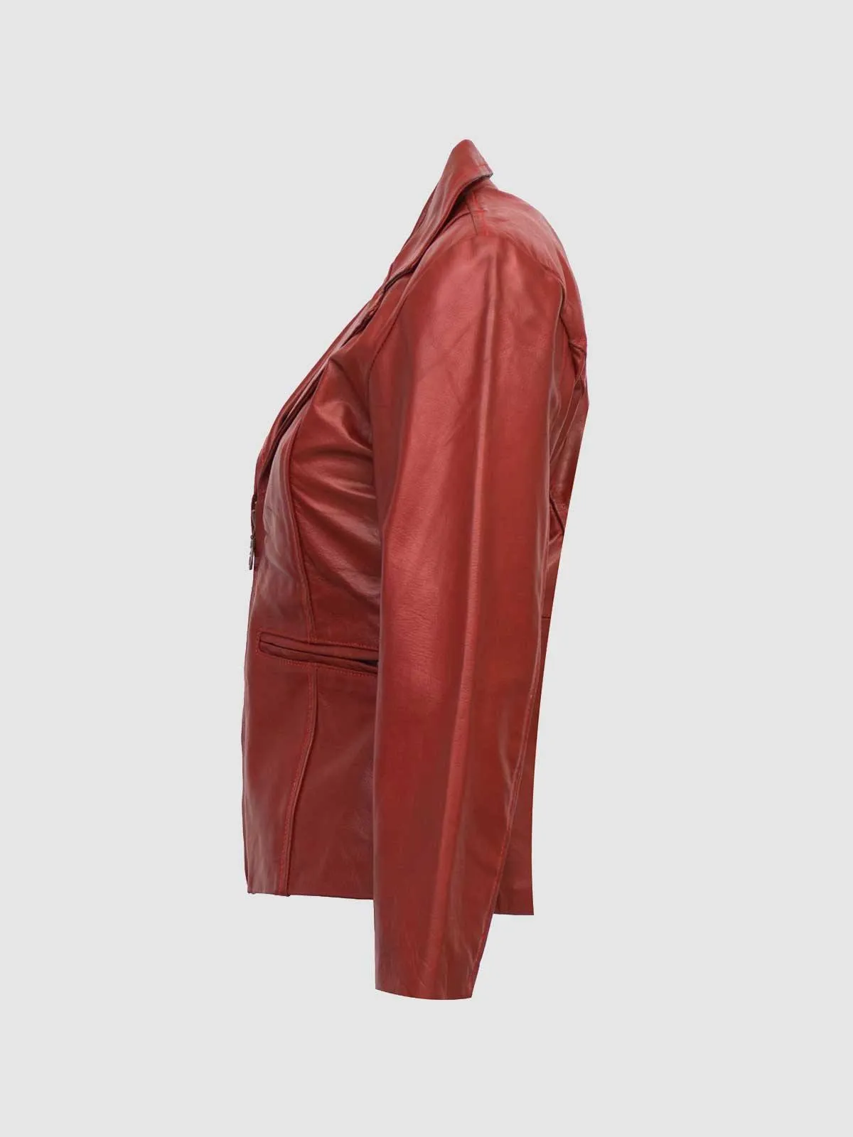 Zipper Leather Biker Coat