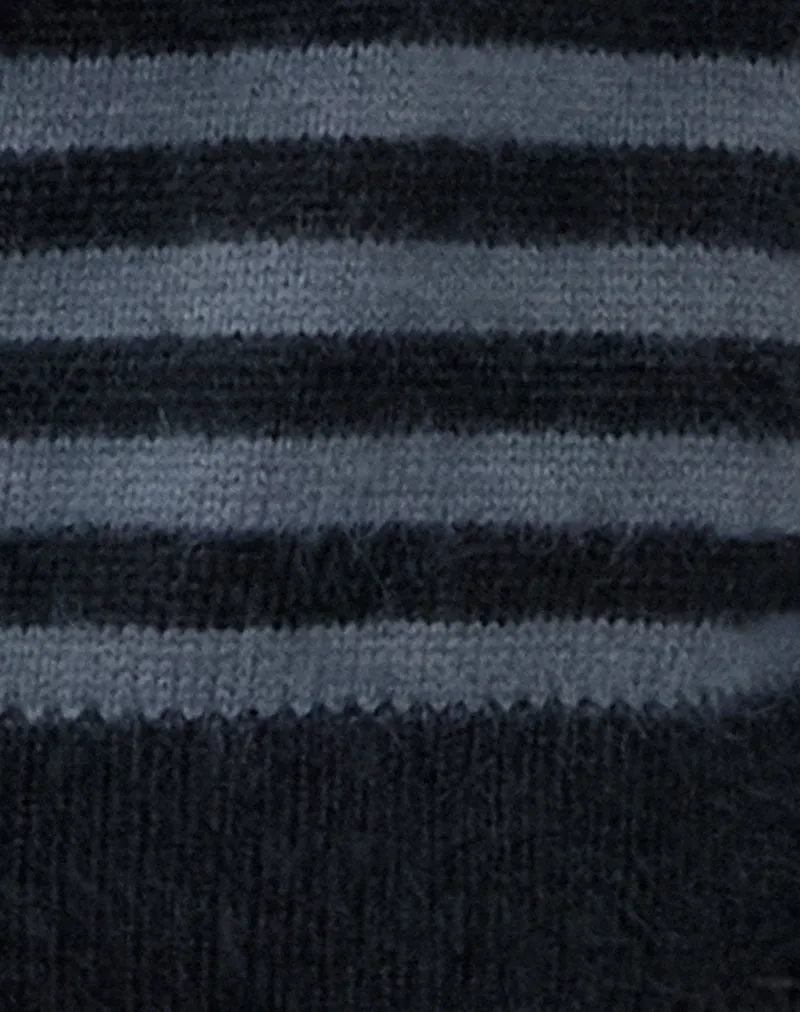 Zuleika Jumper in Charcoal Stripe